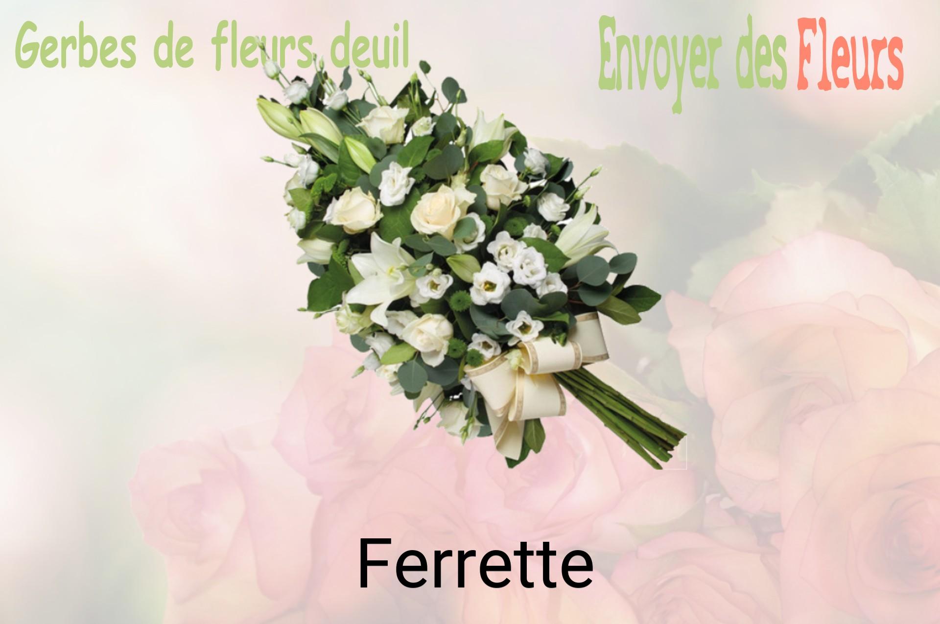 Gerbe de fleurs de deuil livrée à Ferrette